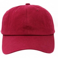 Baseball Caps Wholesale 12-Pack Baseball Cap Adjustable Size Plain Blank All Cotton Solid Color dad Hat - Burgundy - CN195SS5...