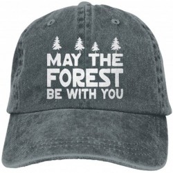 Baseball Caps Baseball Cap for Men and Women- May The Forest Be with You Design and Adjustable Back Closure Trucker Hat - C61...