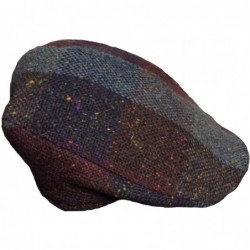Newsboy Caps Men's Donegal Tweed Donegal Touring Cap - Wine Heather - CZ18ODY0AM2 $96.33