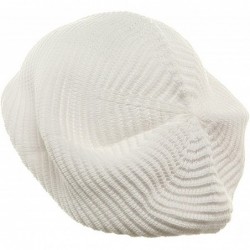Skullies & Beanies Medium Crown New Rasta Beanie Hat - White OSFM - CP112KUH0AR $25.59