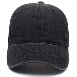 Baseball Caps Custom 100% Cotton Ball Hat Vintage Baseball Cap Classic Unisex Cowboy Hat Adjustable - A-black - C818UXEK2GG $...
