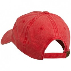 Baseball Caps Vietnam Veteran Embroidered Pigment Dyed Brass Buckle Cap - Red - CJ11P5I7D1N $34.25