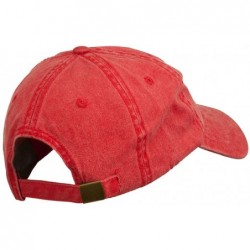 Baseball Caps Vietnam Veteran Embroidered Pigment Dyed Brass Buckle Cap - Red - CJ11P5I7D1N $34.25