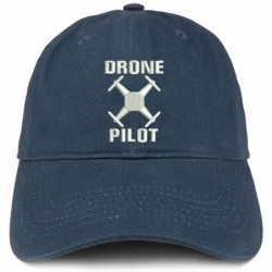 Baseball Caps Drone Operator Pilot Embroidered Soft Crown 100% Brushed Cotton Cap - Navy - CQ17YTXL09T $33.60
