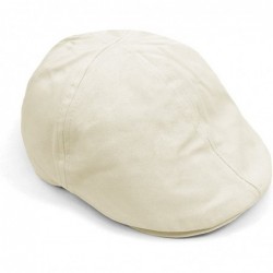 Newsboy Caps Men's Solid Colored Casual Pub Ivy Hat - Ivory - CQ17YTKU68O $19.28