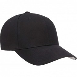 Baseball Caps Cotton Twill Fitted Cap - Black - C4184EXM849 $17.86