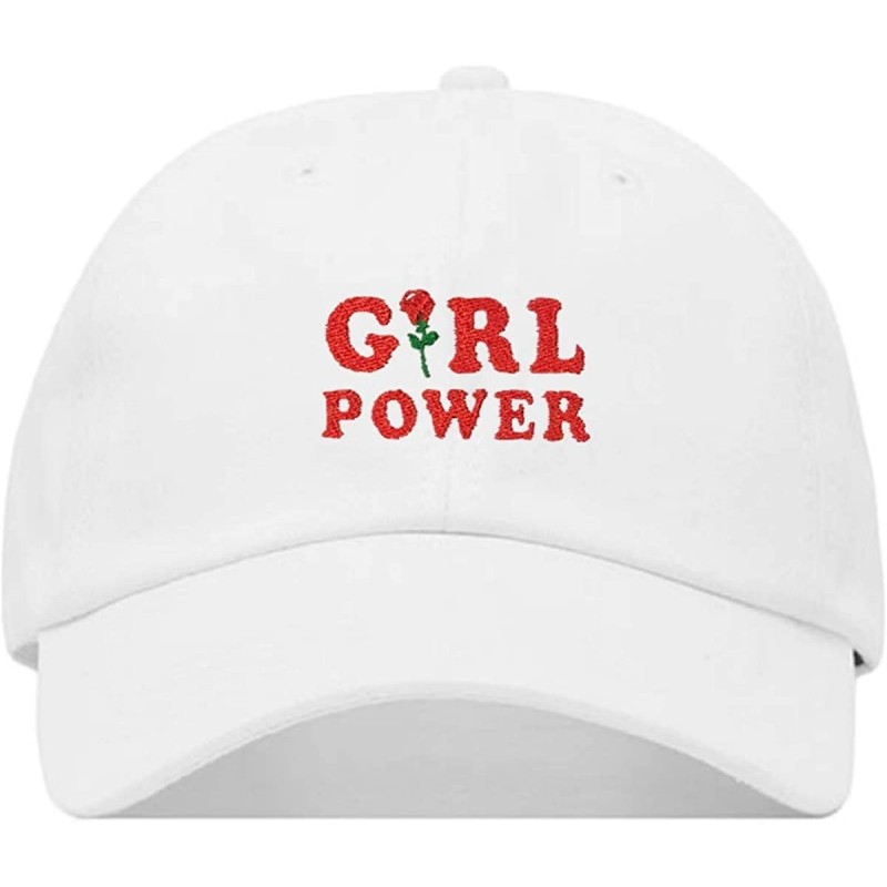 Baseball Caps Girl Power Baseball Hat- Embroidered Dad Cap- Unstructured Soft Cotton- Adjustable Strap Back (Multiple Colors)...