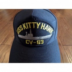 Baseball Caps USS Kitty Hawk CV-63 Navy Ship HAT USA Made - CI18GQ5WD9K $31.77