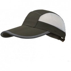Sun Hats Unstructured UV Baseball Cap with Reflective Tape 22-24.4in - Army Green - CW18GOGQ0NI $25.98