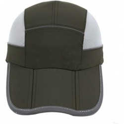 Sun Hats Unstructured UV Baseball Cap with Reflective Tape 22-24.4in - Army Green - CW18GOGQ0NI $16.17