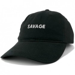 Baseball Caps Savage Embroidered Brushed Cotton Adjustable Cap Dad Hat - Black - CF12MS0C5VD $26.67