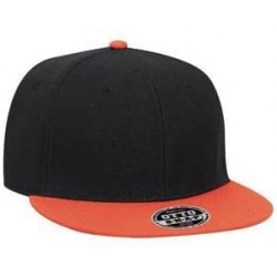 Baseball Caps Custom Snapback Hat Otto Embroidered Your Own Text Flatbill Bill Snapback - Black/Orange Bill - CB187D8ALZA $35.31