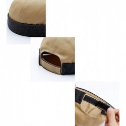Skullies & Beanies Unisex Cotton Brimless Beanie Hat Adjustable Trendy Skull Cap Sailor Cap - Black-13 - C1193UX2I8Q $15.72