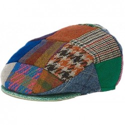 Newsboy Caps Men's Donegal Tweed Vintage Cap - Patchwork Bright - C511UJGY7BF $88.78
