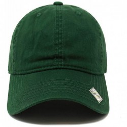 Baseball Caps Baseball Cap Dad Hat for Men and Women Cotton Low Profile Adjustable Polo Curved Brim - Hunter Green - C418KWK4...