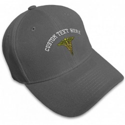 Baseball Caps Custom Baseball Cap Medical Corps Logo Embroidery Dad Hats for Men & Women - Dark Grey - CU18SK8TGDI $46.59
