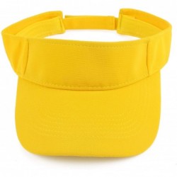 Visors Plain Men Women Sport Headband Sun Visor Adjustable Athletic Sportswear Runing Outdoor Hat Cap - Yellow - C718QMTL98H ...