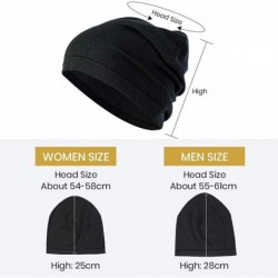 Skullies & Beanies 100% Silk Knitted Slouchy Beanie Breathable Thin Women Men Stretch Skull Cap Soft Comfortable - Red - C419...