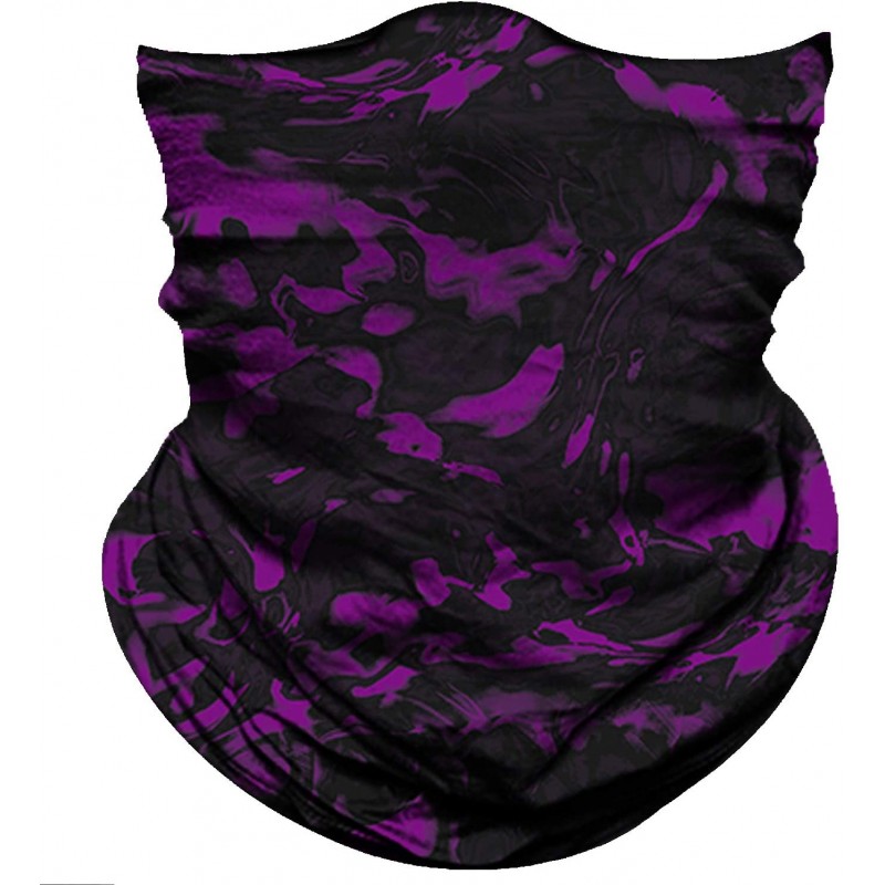 Balaclavas Seamless Bandana Face Mask Rave Men Women for Dust Sun Wind Protection - Pure Black Purple - C91929OXRM3 $20.99