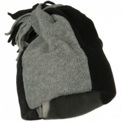 Skullies & Beanies Fleece Winter Beanie Hat - Black Grey W28S29C - CB1108H82SJ $26.73