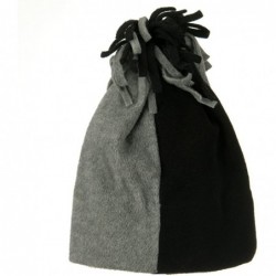 Skullies & Beanies Fleece Winter Beanie Hat - Black Grey W28S29C - CB1108H82SJ $23.39