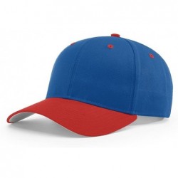 Baseball Caps 212 PRO Twill Snapback Flex Baseball HAT Blank FIT Cap - Royal/Red - CB186A2QKQ0 $22.17