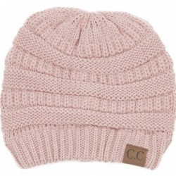 Skullies & Beanies Warm Soft Cable Knit Skull Cap Slouchy Beanie Winter Hat (Indi Pink) - CG18I66OCT7 $20.74