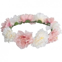 Headbands Flower Crown Floral Hair Wreath Wedding Headband Festival Garland - 3-Pink - CT18RYNNIS5 $20.60