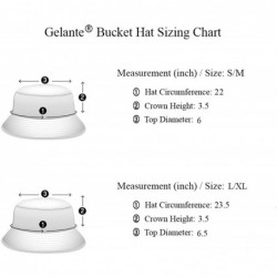 Bucket Hats 100% Cotton Packable Fishing Hunting Summer Travel Bucket Cap Hat - Orange - CQ18DOWX3NR $22.16