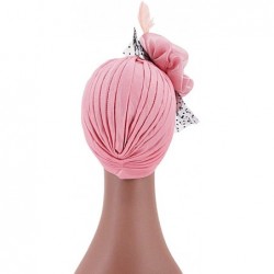 Skullies & Beanies Shiny Flower Turban Shimmer Chemo Cap Hairwrap Headwear Beanie Hair Scarf - Pure Pink - CI194UKYN5T $20.44