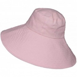 Sun Hats Unisex Cotton Fold Up Foldable - Pink - C318TLK39RR $29.01