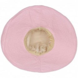 Sun Hats Unisex Cotton Fold Up Foldable - Pink - C318TLK39RR $22.43