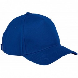 Baseball Caps BX034 5-Panel Brushed Twill Cap - Royal Blue - CC11J3AN7IV $17.99