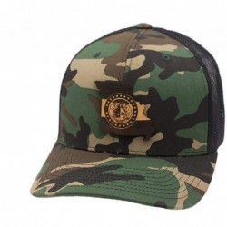 Baseball Caps Missouri 'The 24' Leather Patch Hat Curved Trucker - Camo - CA18IGRCOD6 $58.08