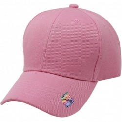 Baseball Caps Baseball Hat Adjustable Blank Cap Mid Profile Structured Baseball Cap - Ball Cap Light Pink - CF18IKGWONY $18.30