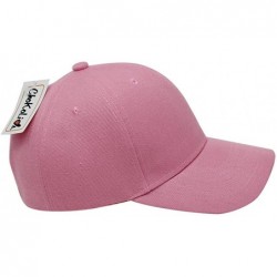 Baseball Caps Baseball Hat Adjustable Blank Cap Mid Profile Structured Baseball Cap - Ball Cap Light Pink - CF18IKGWONY $13.07