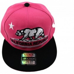 Baseball Caps California Republic Snapback Cap - Pink/Black - CV12BT8YOV9 $14.64