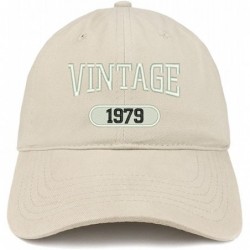 Baseball Caps Vintage 1979 Embroidered 41st Birthday Relaxed Fitting Cotton Cap - Stone - CI12NVCY67I $36.42