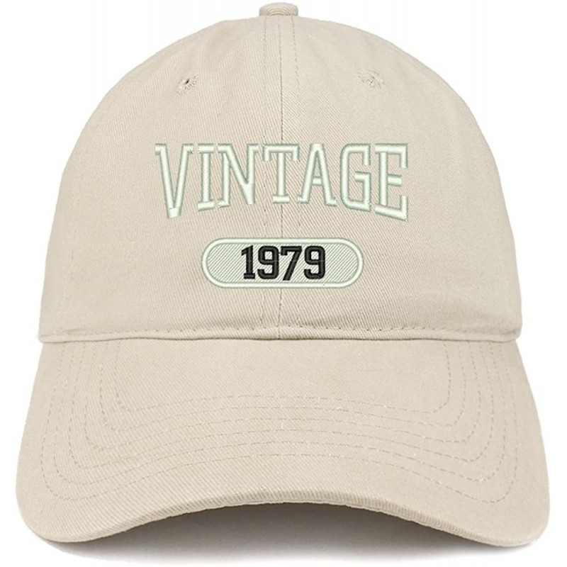 Baseball Caps Vintage 1979 Embroidered 41st Birthday Relaxed Fitting Cotton Cap - Stone - CI12NVCY67I $22.21