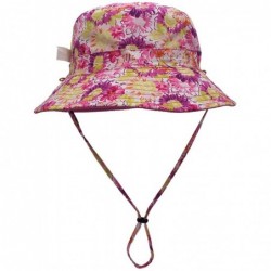 Sun Hats Women Bucket Hat Packable Cotton Reversible Sun Hat with Detachable Cord - Rose Red - C718QGTLYSO $26.18