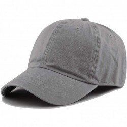 Baseball Caps 100% Cotton Pigment Dyed Low Profile Dad Hat Six Panel Cap - 1. Grey - C3189A2IMKI $22.02