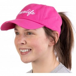 Baseball Caps Momlife - Ponytail Dad Hat Funny Cute Mom Life Mommy Mother Pony Tail Low Cap - Hot Pink - CD18OAXS6RH $29.69