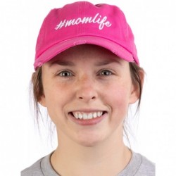 Baseball Caps Momlife - Ponytail Dad Hat Funny Cute Mom Life Mommy Mother Pony Tail Low Cap - Hot Pink - CD18OAXS6RH $25.54