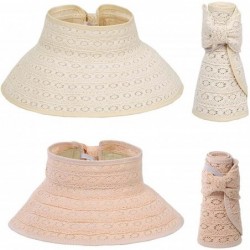 Sun Hats BMC 2pc Mommy and Me Straw Material Collapsible Roll Up Wide Brim Hats - Mixed Lights - CT12N1HWBRB $20.94