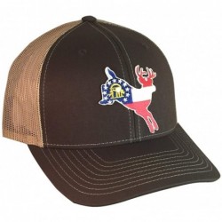 Baseball Caps GA Whitetail - Adjustable Cap - Brown/Khaki - CR18I6TWYWE $61.34