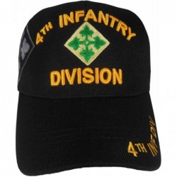 Baseball Caps United States Infantry Division Licensed Cap Adjustable Multi Color - 4th Infantry Blk - CS120ELZHHR $29.76
