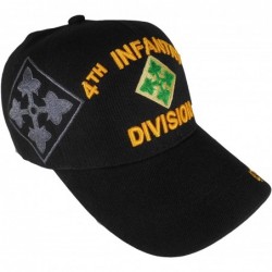 Baseball Caps United States Infantry Division Licensed Cap Adjustable Multi Color - 4th Infantry Blk - CS120ELZHHR $21.31