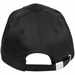 Baseball Caps Baseball Cap-Plain Polyester 6 Panel Satin Sport Dancing Summer Sun Visor Hat - 1-black - C718DZXXAGZ $18.23