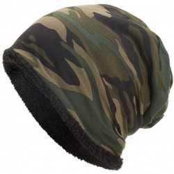Skullies & Beanies Men Winter Skull Cap Beanie Large Knit Hat with Thick Fleece Lined Daily - D - Army Green - CV18ZD5UNRU $2...
