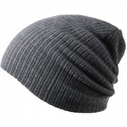 Skullies & Beanies Winter Hats Knitted Slouchy Warm Beanie Caps Unisex Classic Solid Color Hat - Gray - CU1863K77DQ $19.97